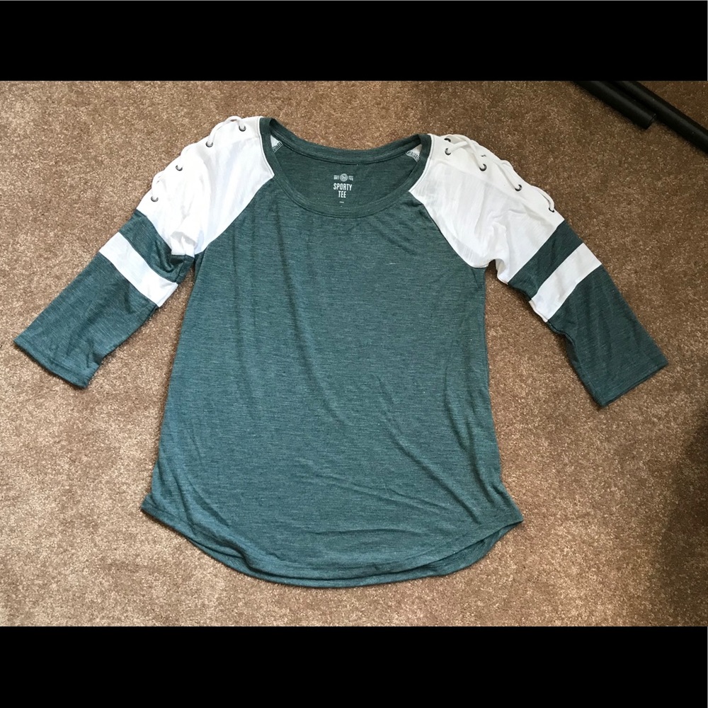 Green and White T-shirt